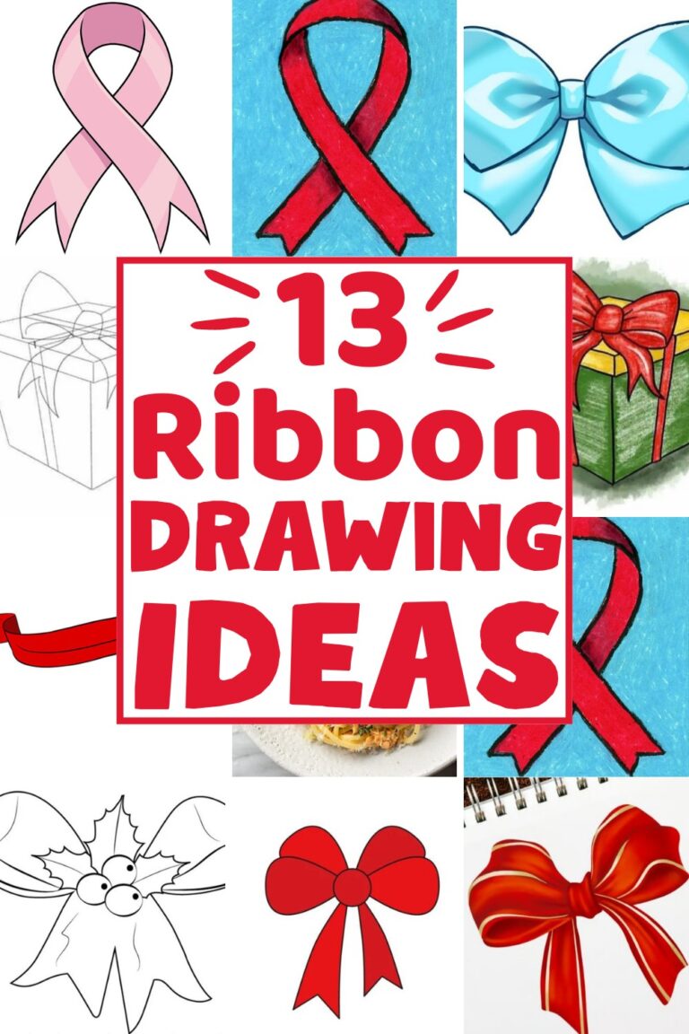 Small Ribbon With Thread Drawing 13 Easy Ribbon Drawing Ideas - How To Draw Ribbon - Julie Ann Art