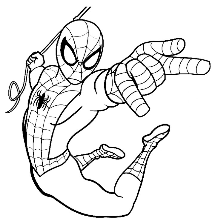 Cool Spiderman Coloring Page