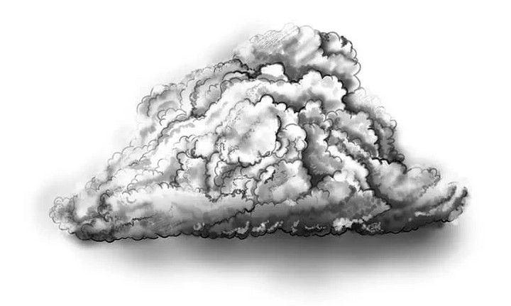 Create A Fluffy Cloud Sketch