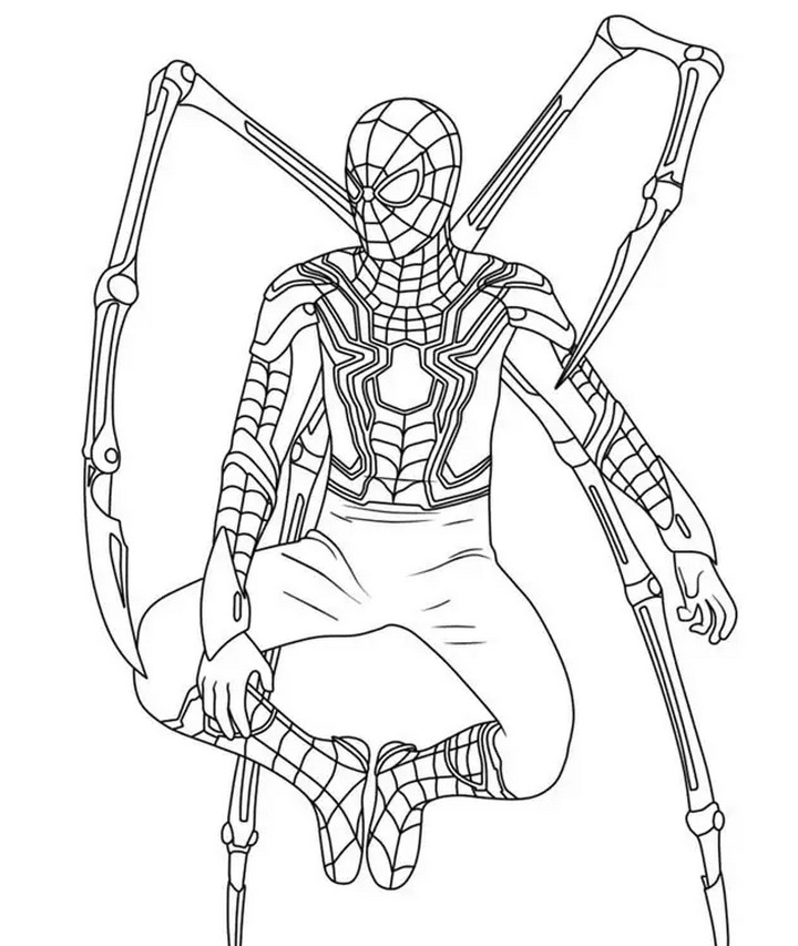 Easy Spiderman Coloring Pages