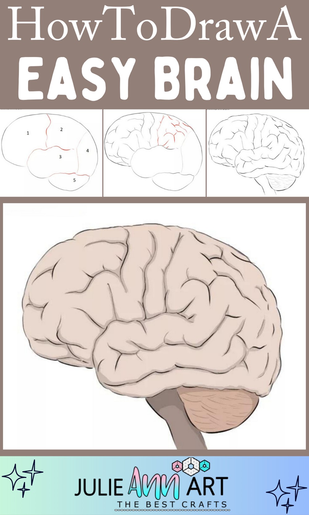 How To Draw A Easy Brain