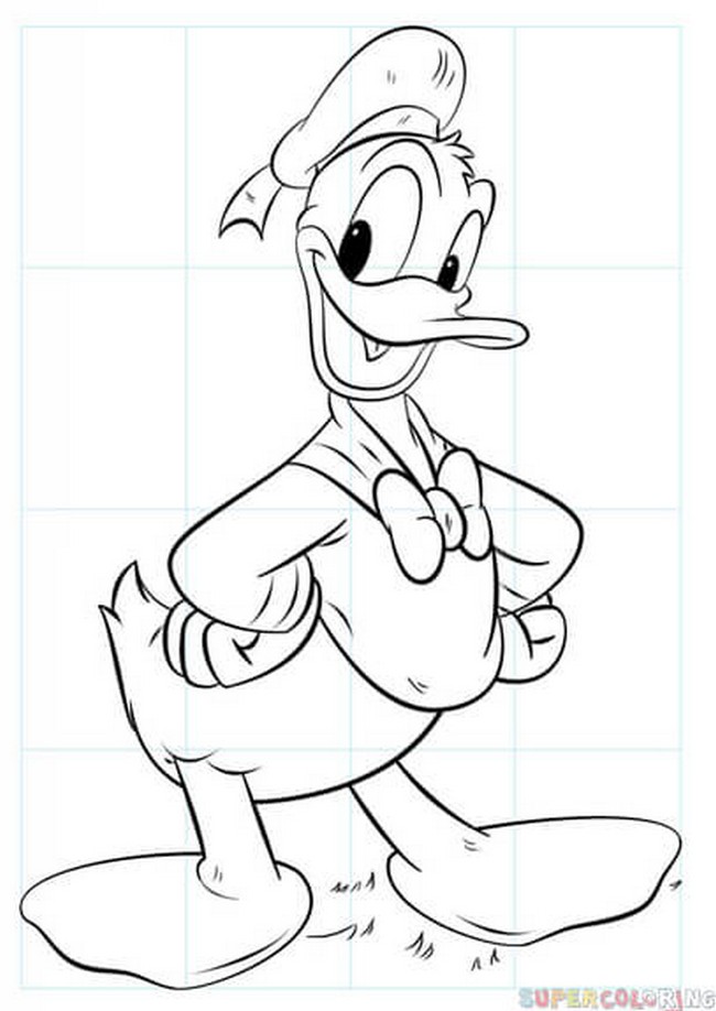 How To Draw Donald Duck 1