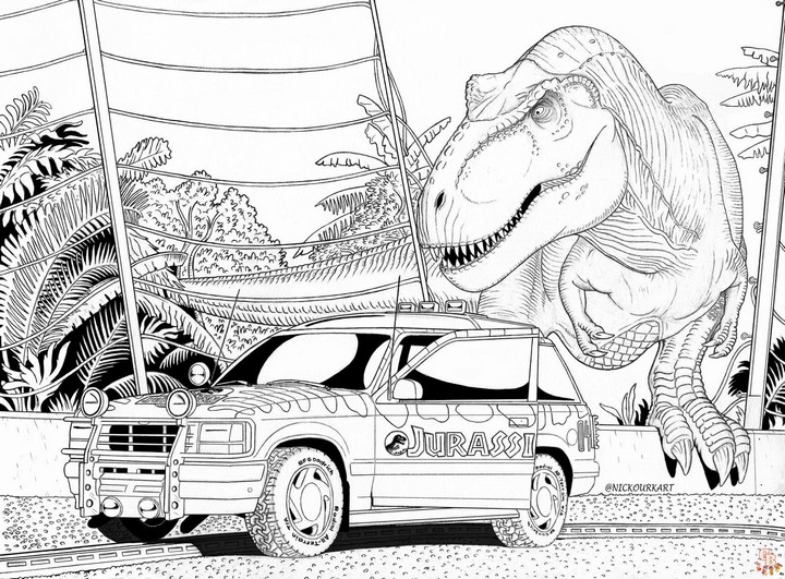 Jurassic World Dinosaur Coloring Pages