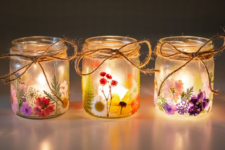 Pressed Flower Lanterns