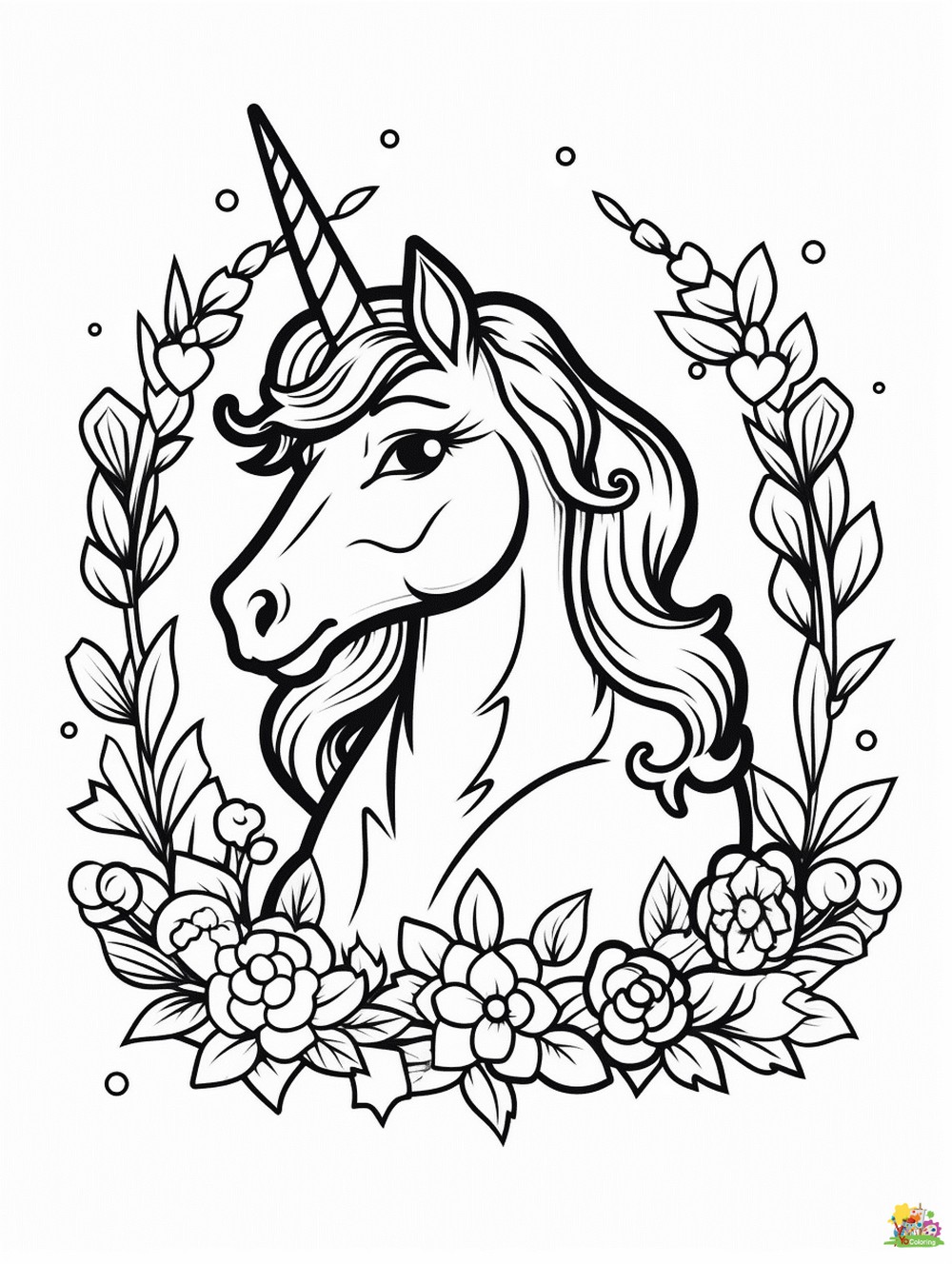 Unicorns Coloring Pages 