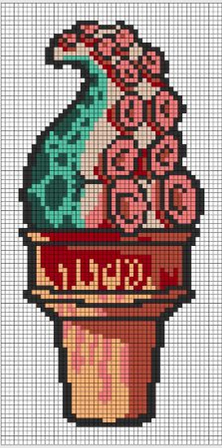 Creepy Ice Cream Cone Pattern