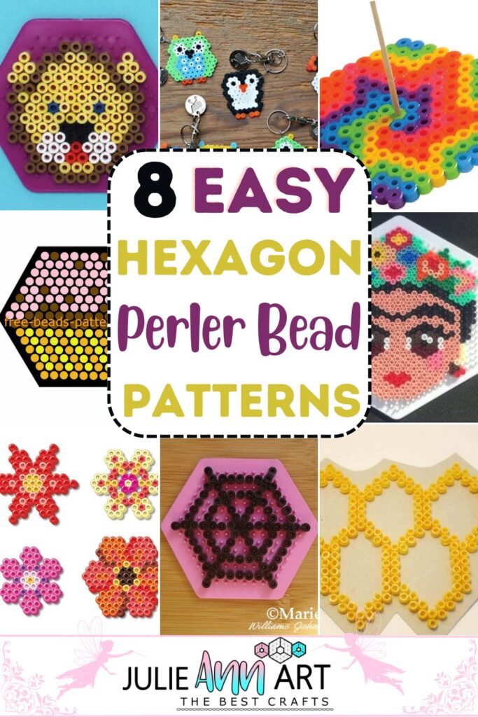 8 Easy Hexagon Perler Bead Patterns For Beginners Julie Ann Art