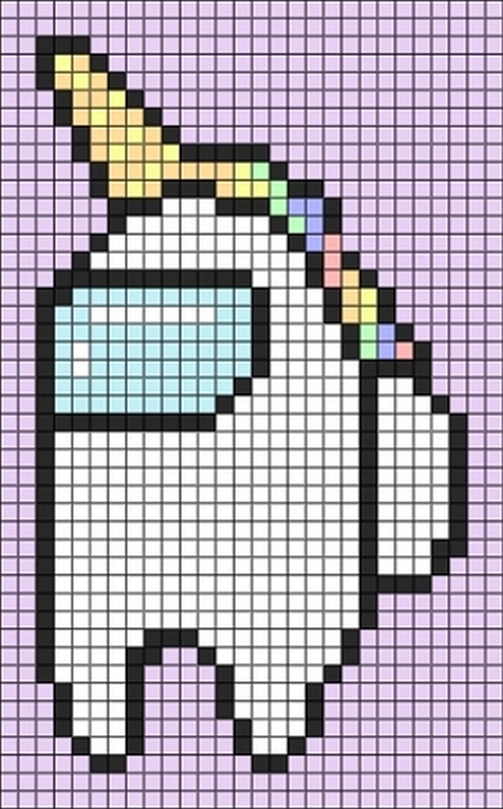 Among Us Unicorn Skin Pattern