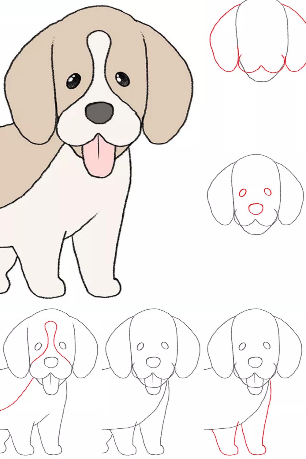 Beagle Drawing Step By Step