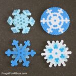 12 Easy Snowflake Perler Bead Patterns For Beginners - Julie Ann Art