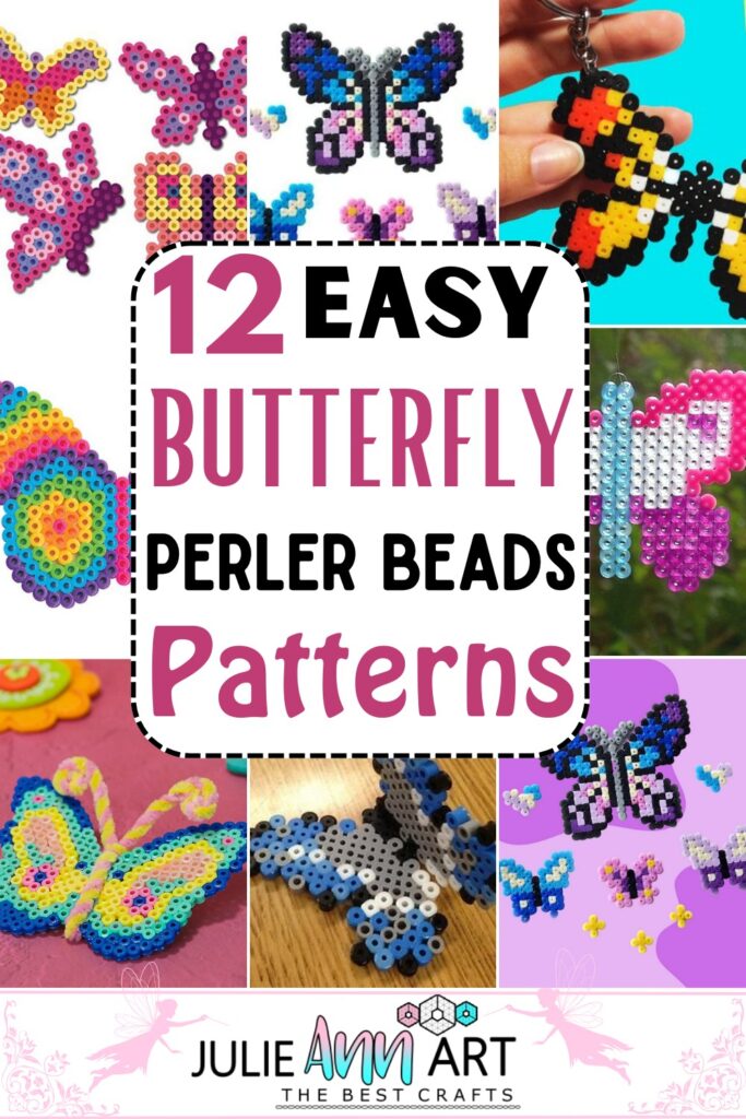 12 Easy And Fun Butterfly Perler Beads Patterns Julie Ann Art