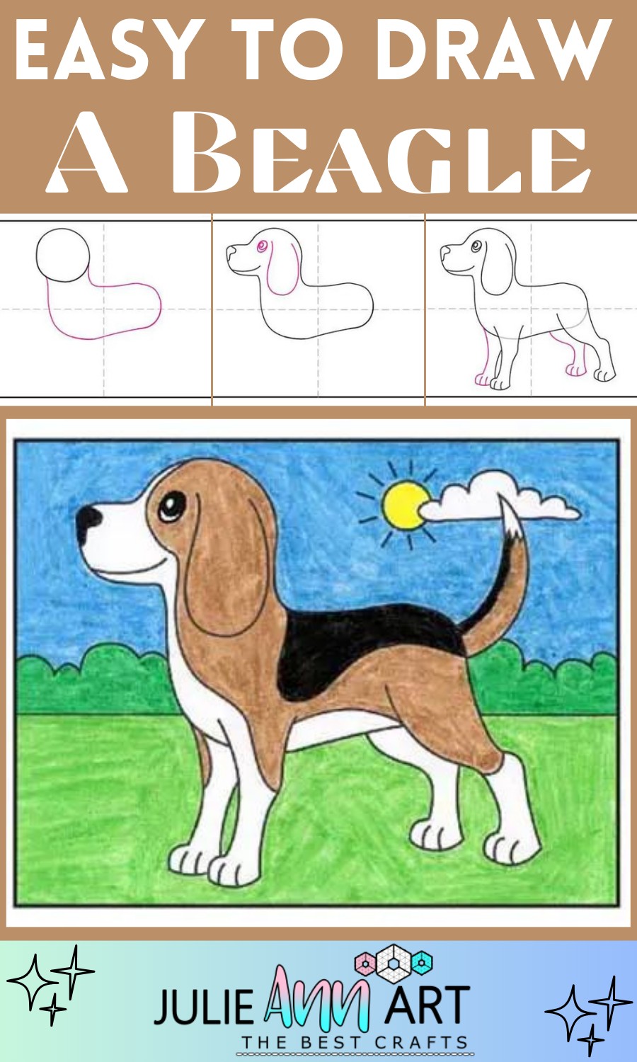Easy How to Draw a Beagle