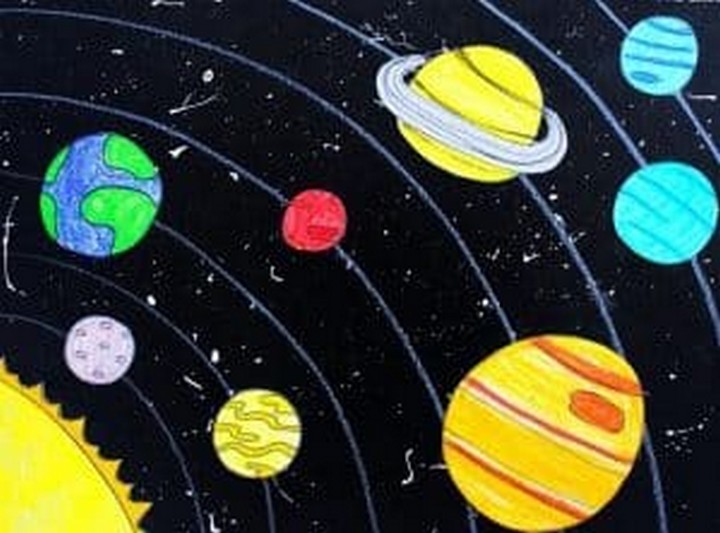 How To Draw The Solar System Step By Step