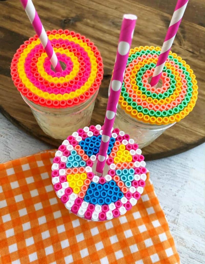Perler Beads Drink Topper