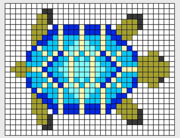 Turtle Perler Beads Pattern