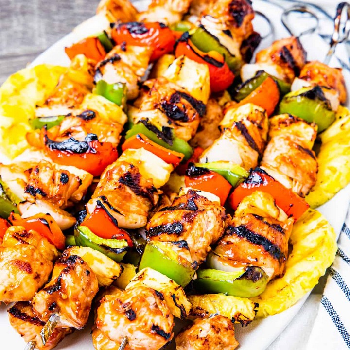 Hawaiian Huli Huli Chicken Kebabs