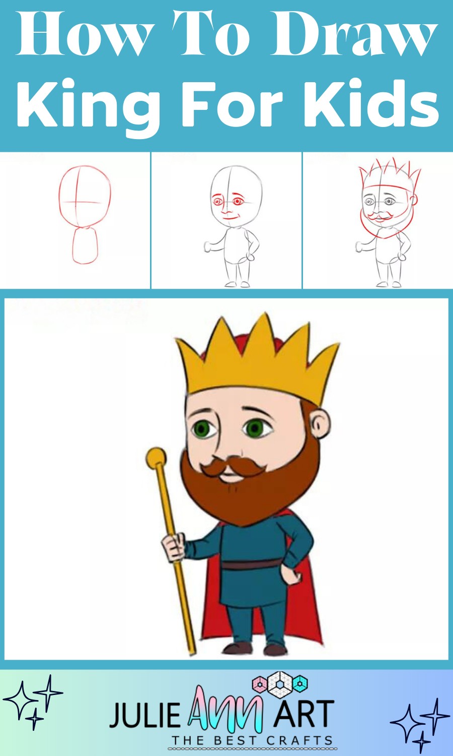 How To Draw A King For Kids