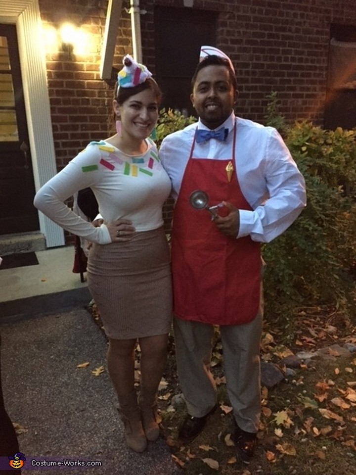 Ice Cream Cone And Ice Cream Man Costume