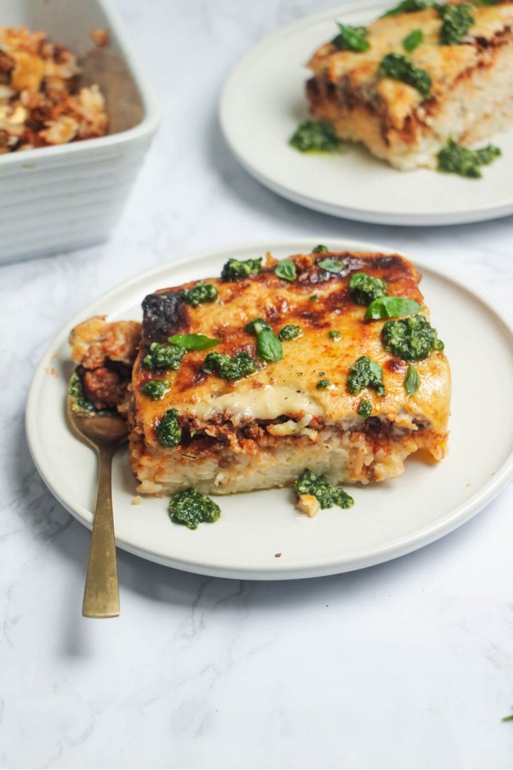 Cheesy Bolognese Rice Bake