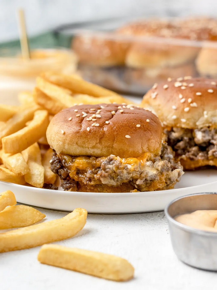 Cheesy Ground Beef Sliders