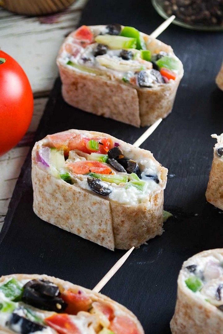 Greek Tortilla Pinwheels