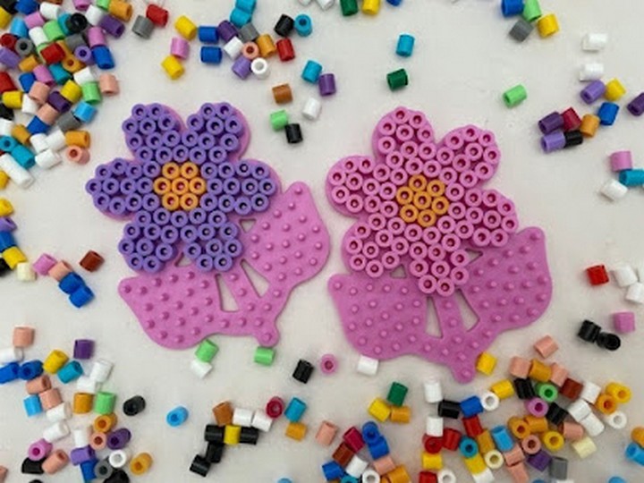 Hama Bead Flower Magnets