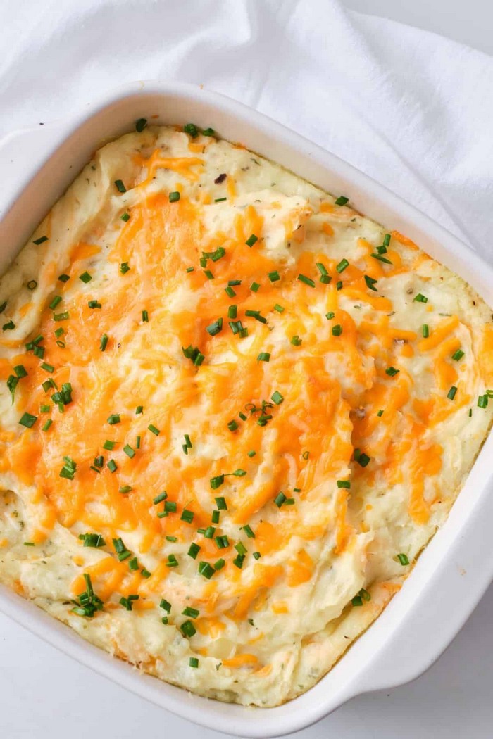 Herb & garlic cheesy mashed potatoes