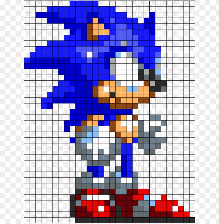 Sonic The Hedgehog Perler Bead