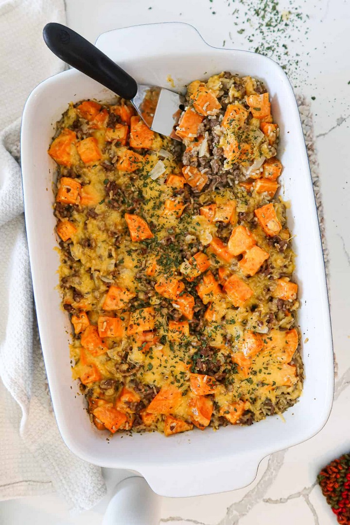 Sweet Potato Ground Beef Casserole Recipe