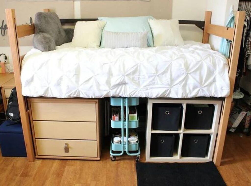 Curated visual reference: Fresh Look at 10 Under Bed Dorm Storage Ideas For 2024