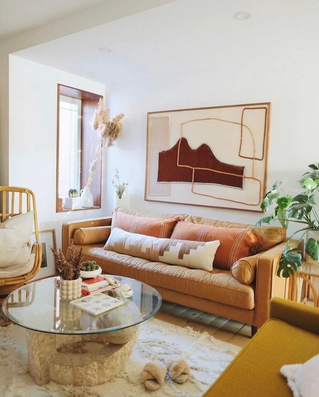 Boho living room colors