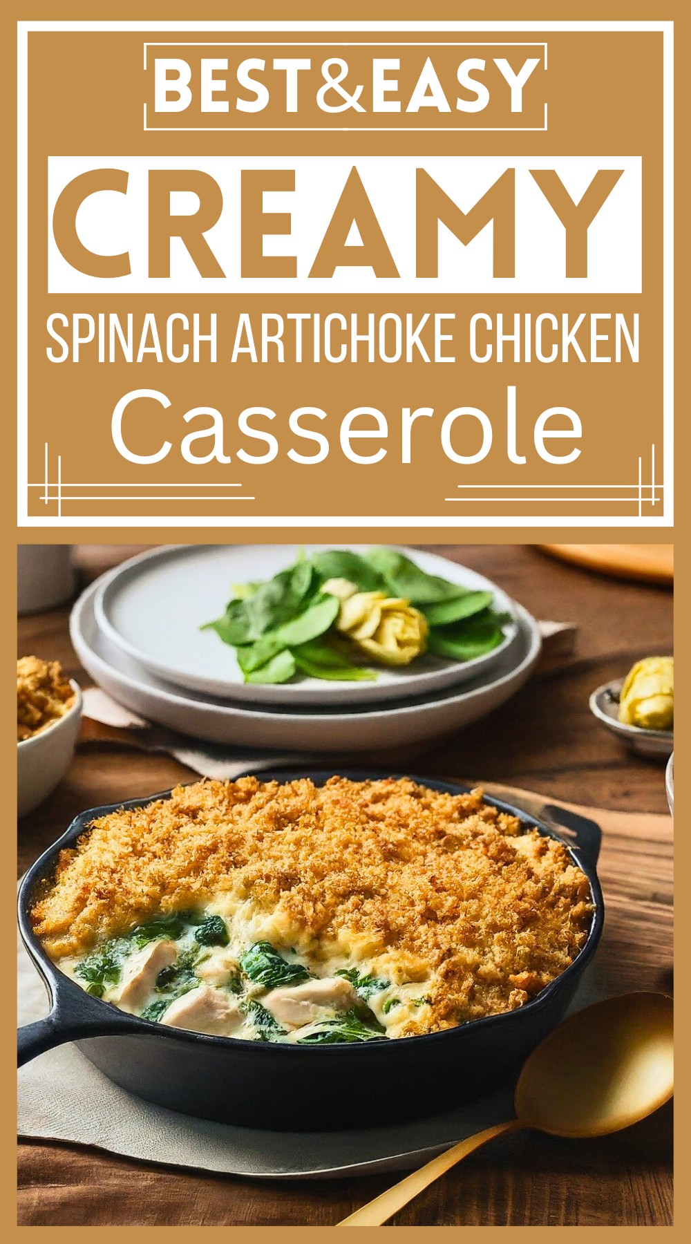 Creamy Spinach Artichoke Chicken Casserole