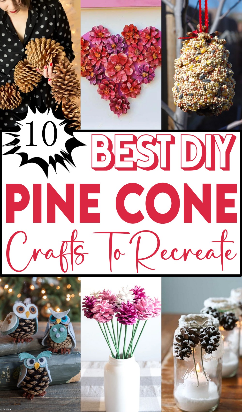 10 Unique DIY Pine Cone Crafts In Different Styles - Julie Ann Art