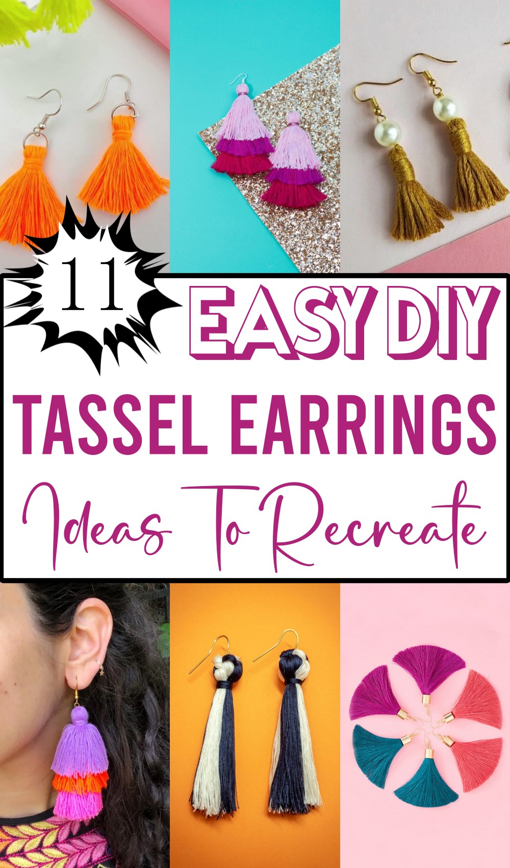 11 DIY Tassel Earrings Ideas From Simple Materials - Julie Ann Art