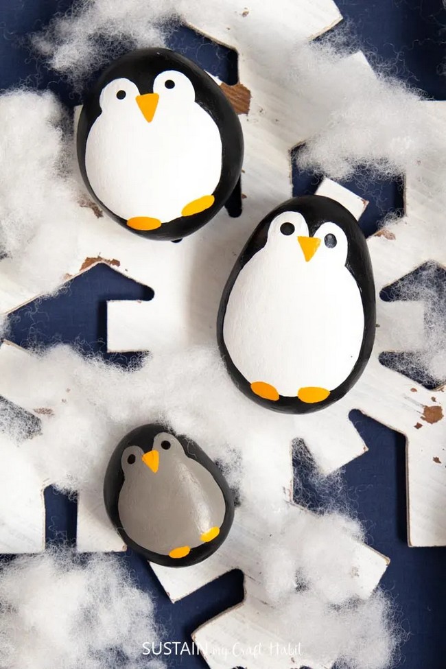 How To Paint Penguin Rocks