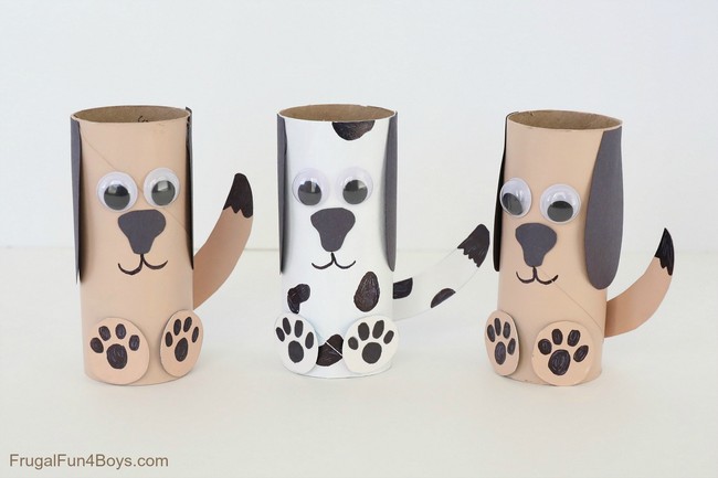 Paper Roll Dog Craft