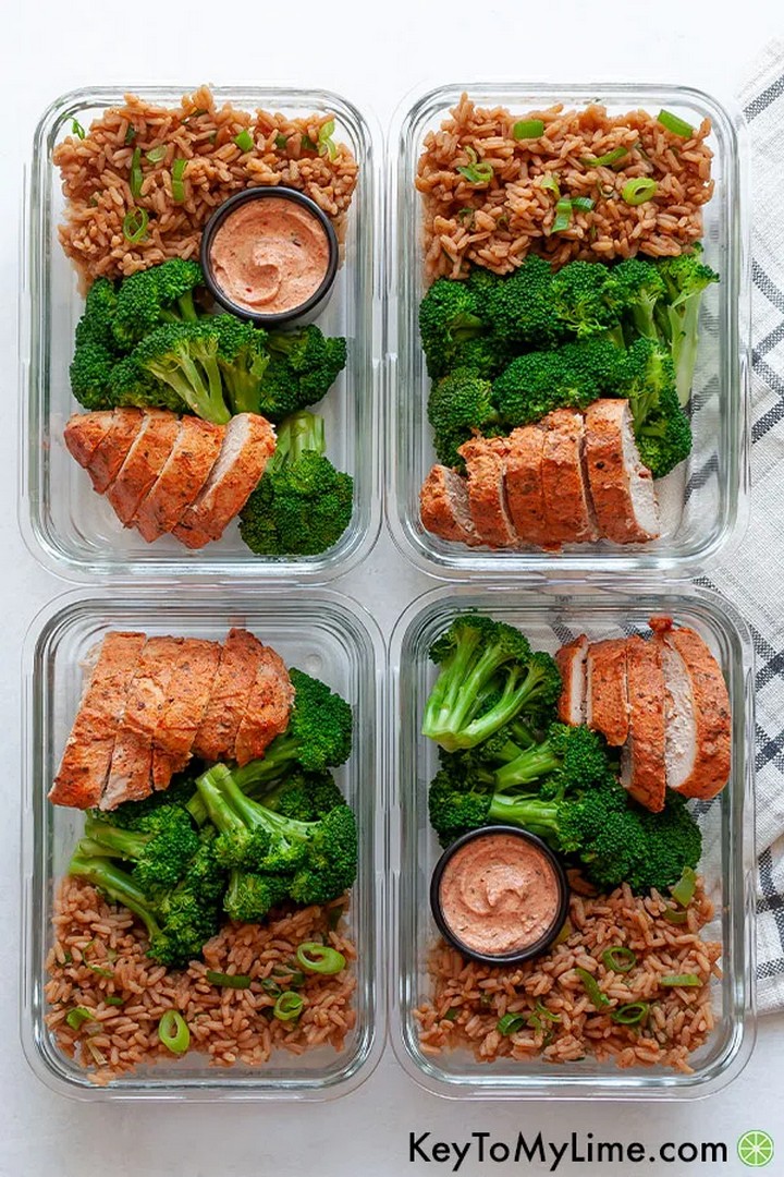 25 Minute Chicken And Rice Meal Prep With Broccoli