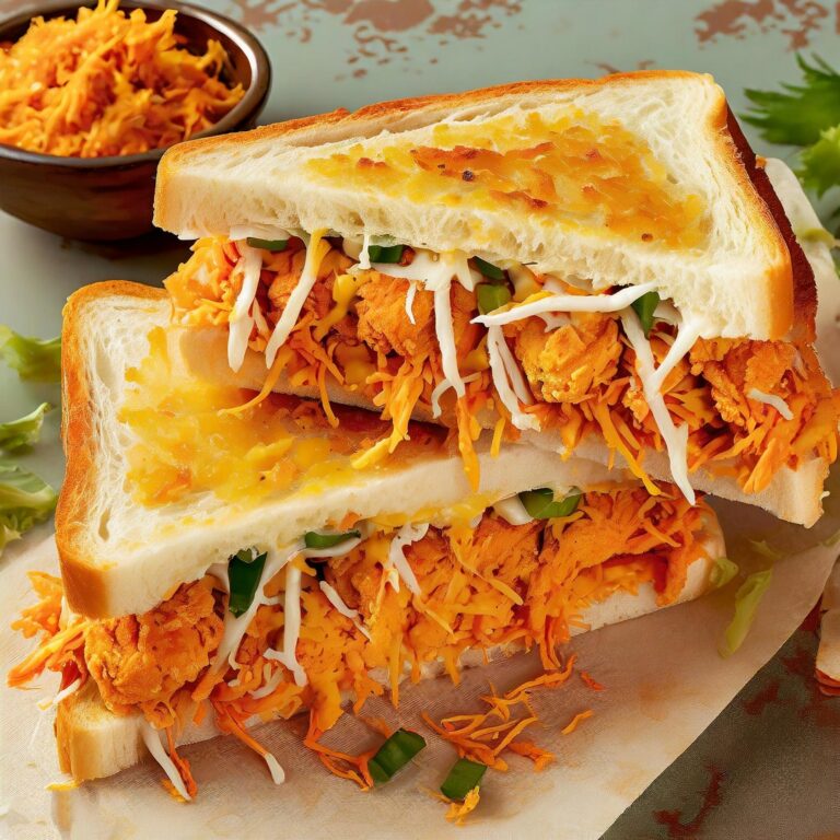 Crockpot Shredded Buffalo Chicken Sandwiches