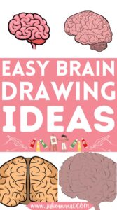 12 Easy Brain Drawings With Step by Step Guides - Julie Ann Art