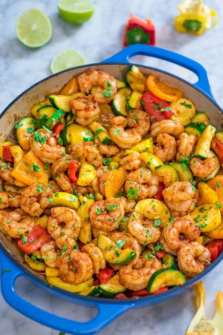 Easy Shrimp And Vegetable Skillet