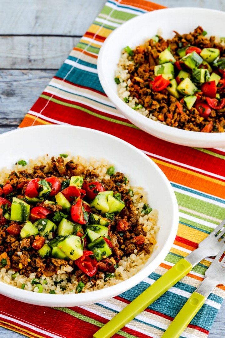 Middle Eastern Ground Beef Bowls