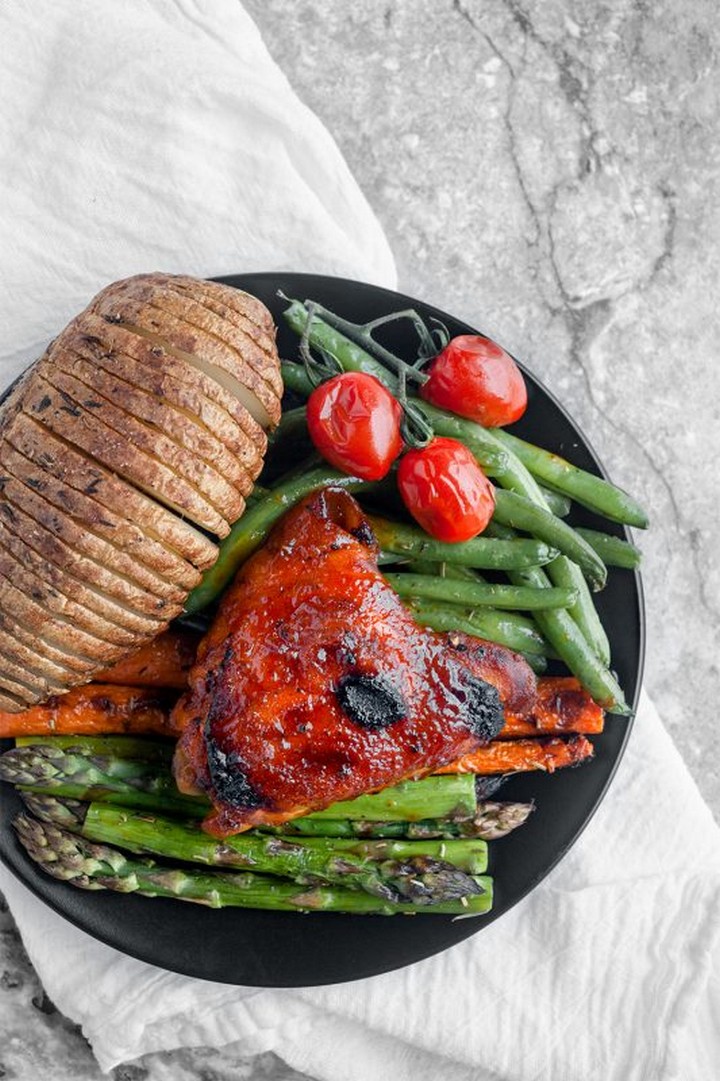 Oven Baked Bbq Chicken And Veggies Meal Prep