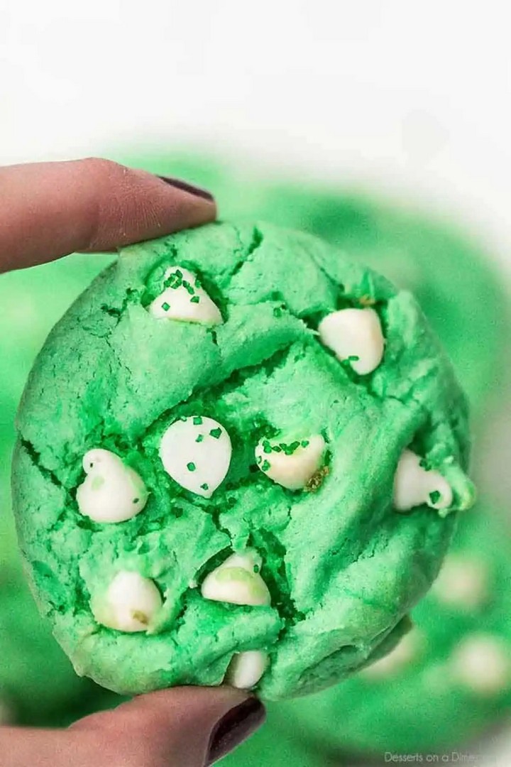 St Patrick’s Day Cake Mix Cookies