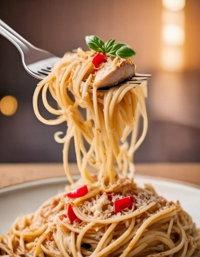 Slow Cooked Crock Pot Chicken Spaghetti Pasta Recipe