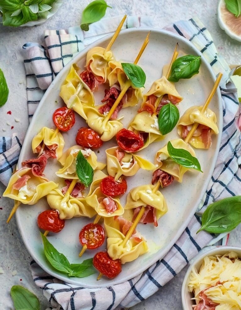 Easy Tortellini Skewers Appetizer Recipe