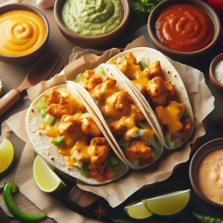 Deliciously Cheesy Queso Chicken Tacos