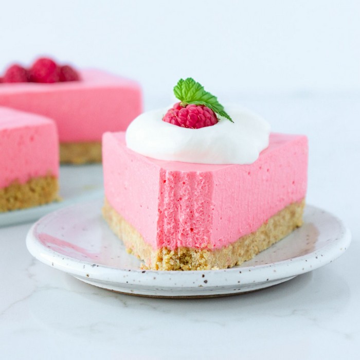 Raspberry Jello Cheesecake