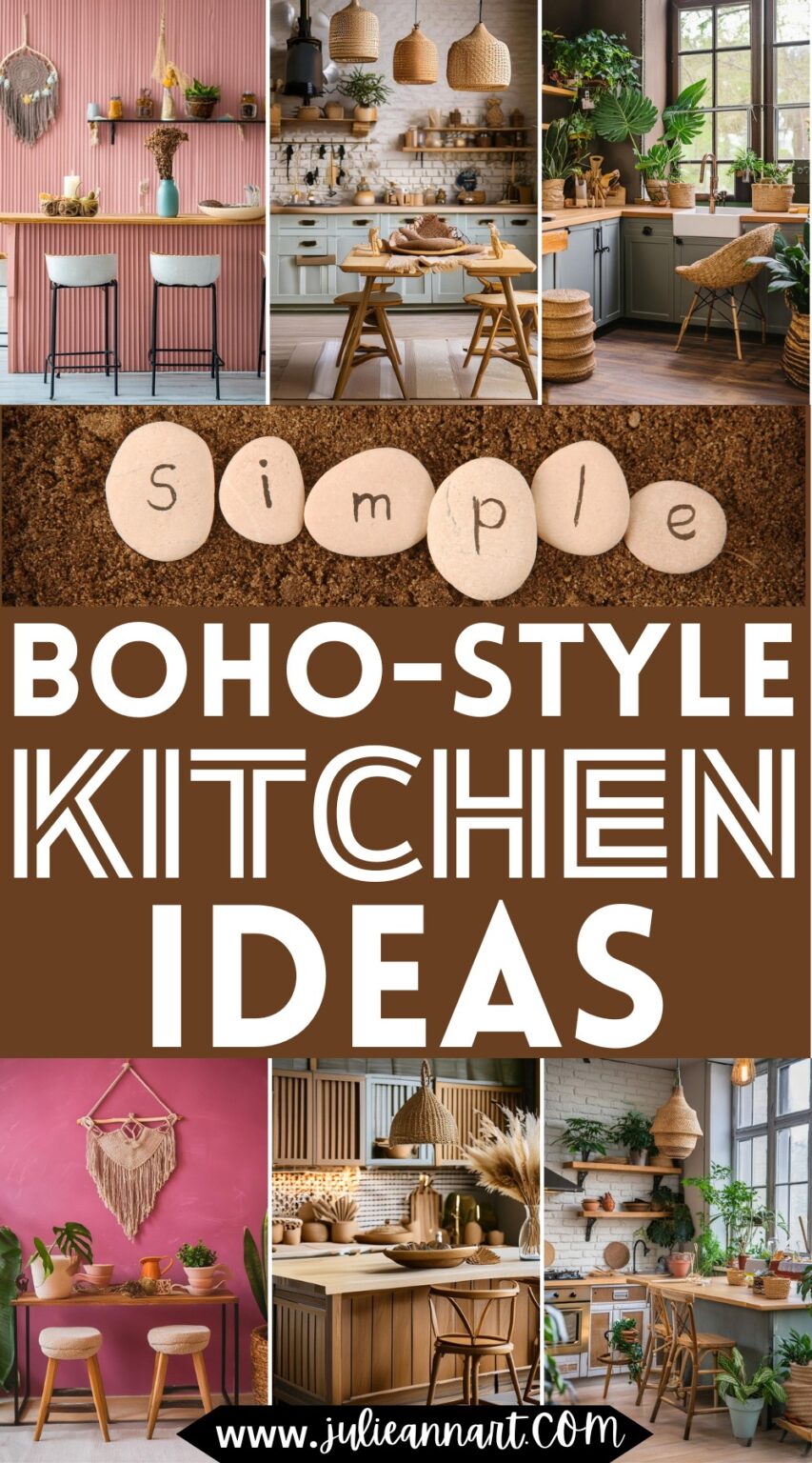 Easy Simple Boho-Style Kitchen Ideas For 2024 - Julie Ann Art