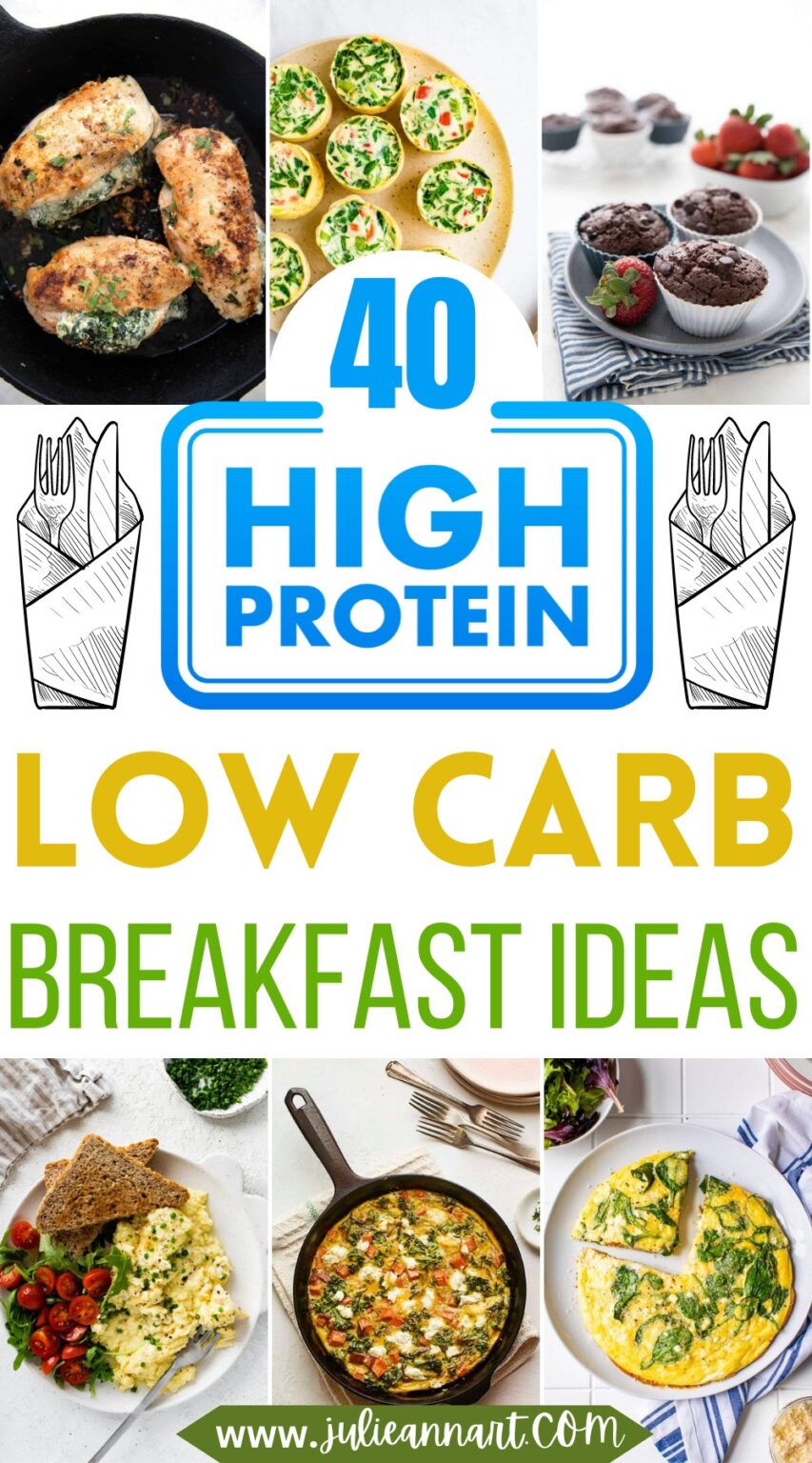 40 High Protein Low Carb Breakfast Ideas - Julie Ann Art