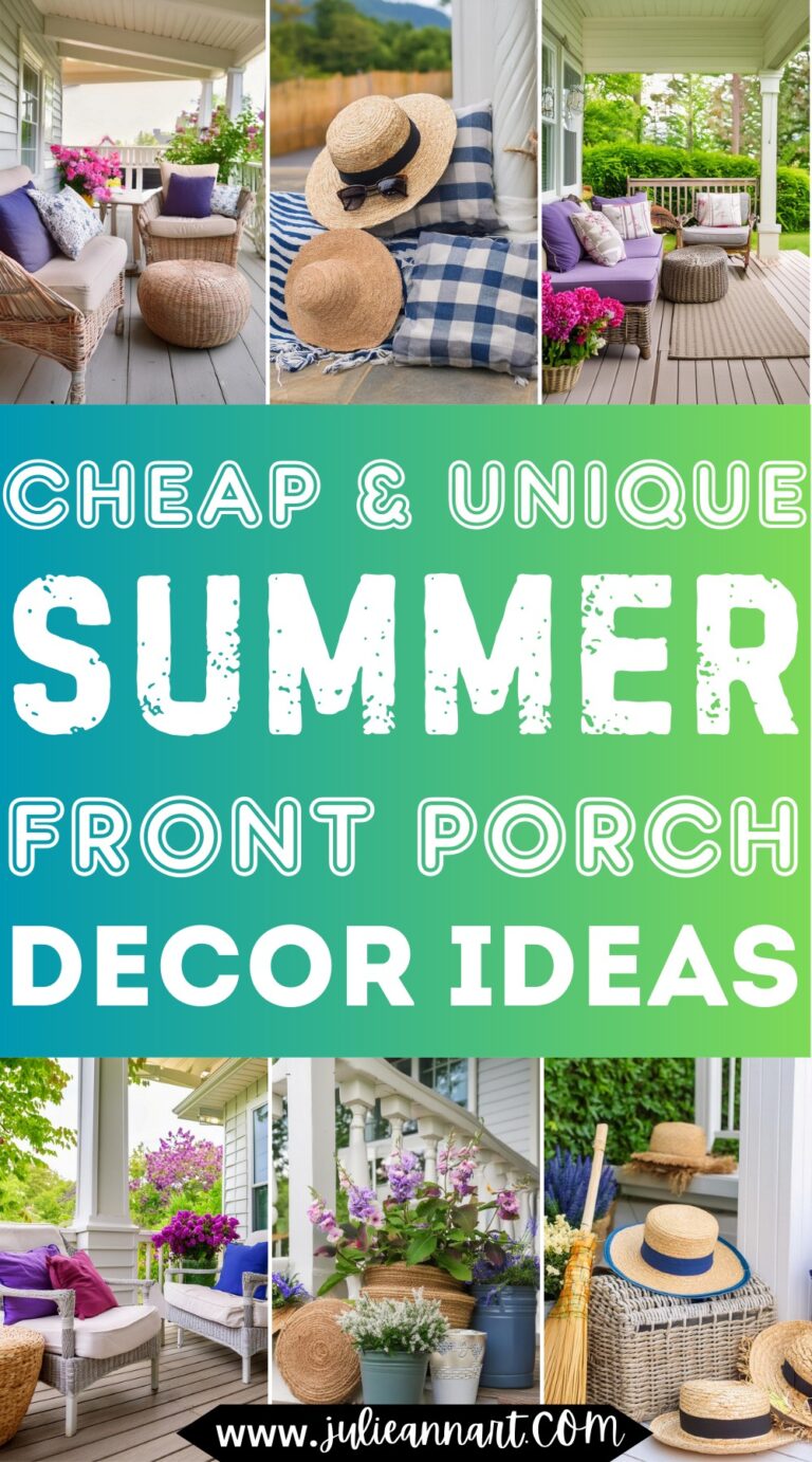 2024's Cheap & Unique Summer Front Porch Decor Ideas - Julie Ann Art